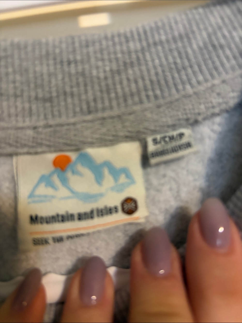 Mountain and Isles Crewneck Sweatshirt - Light Gray - Picture 3 of 4